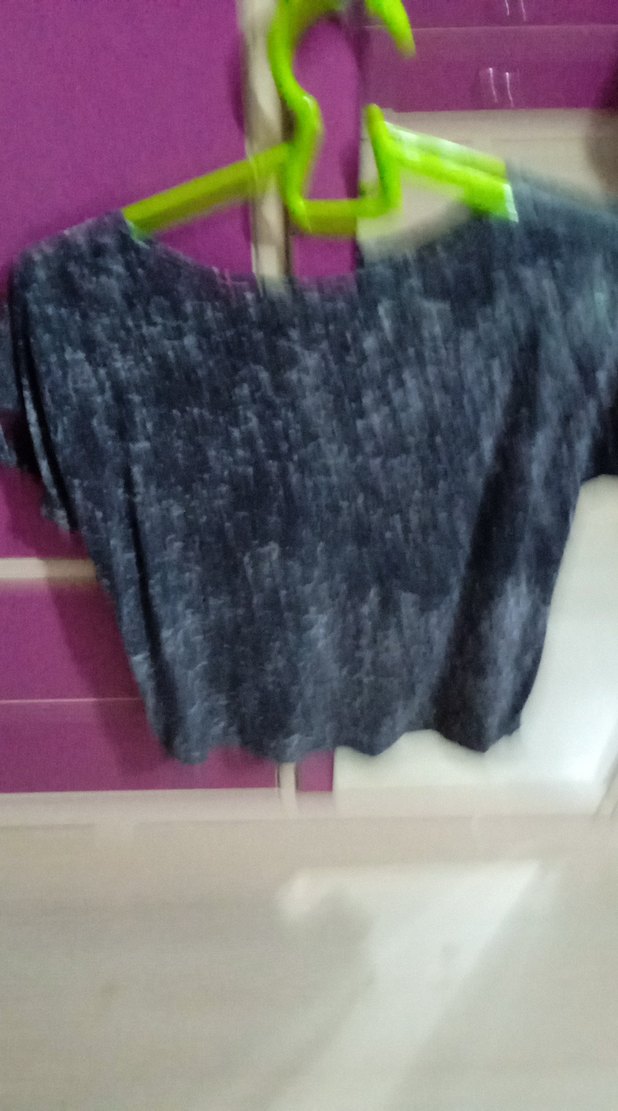 Kızlar için Gri Kemerli Denim Atlet - Görsel 2