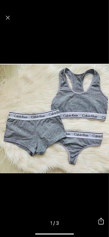 Gri Calvin Klein iç giyim takım