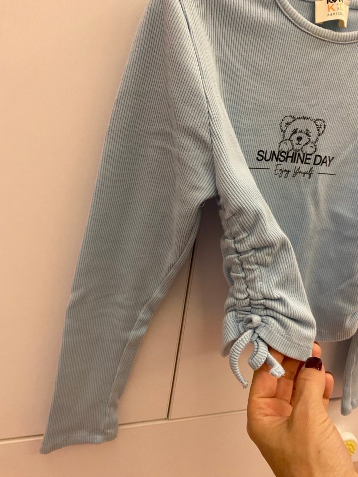 Kız Çocuk bebe mavis Uzun Kollu Sweatshirt - Görsel 5