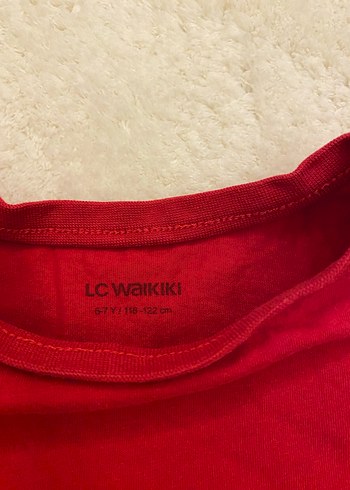 Kız Çocuk Kırmızı Uzun Kollu Basic Tişört - Görsel 3