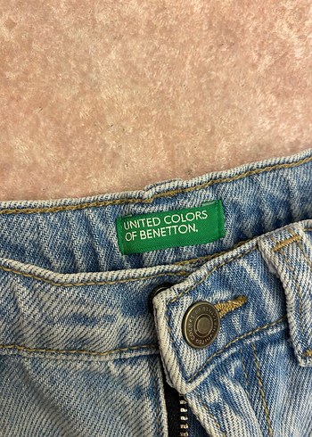 Nakışlı Mavi Kız Çocuk Denim Şort - Görsel 3