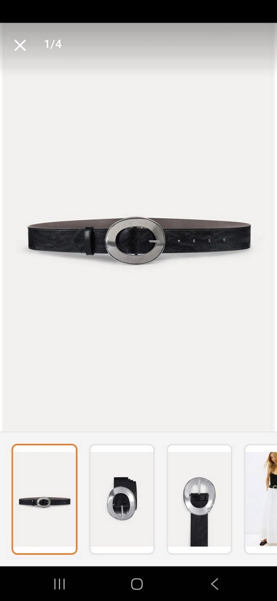 Gri Deri Tokalı Kadın Kemer - Görsel 3