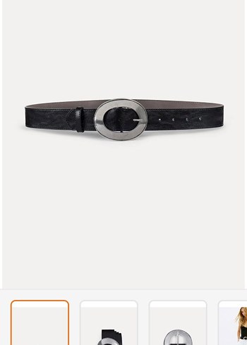 Siyah Deri Antik Tokalı Kemer - Görsel 3