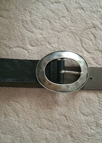 Siyah Deri Antik Tokalı Kemer - Görsel 2