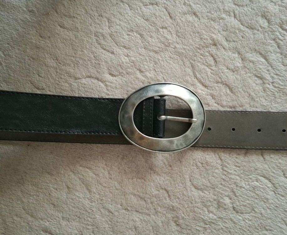 Siyah Deri Antik Tokalı Kemer - Görsel 2