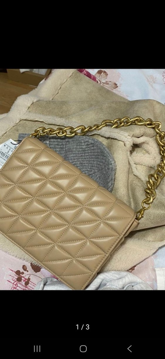 Zincir Detaylı Açık Kahverengi Deri Kadın Çanta - Görsel 2