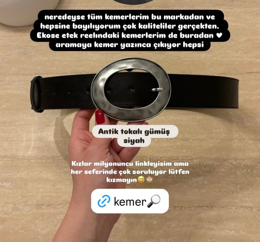 Kemer Tokalı Kahverengi Deri Kadın Kemeri - Görsel 2