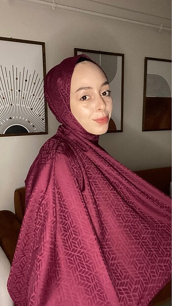 Yaprak desen İpeksi Jakar şal