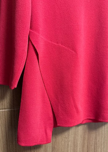 Kadın Kırmızı Uzun Kollu Midi Kazak - Görsel 2