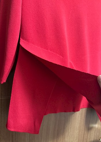 Kadın Kırmızı Uzun Kollu Midi Kazak - Görsel 3