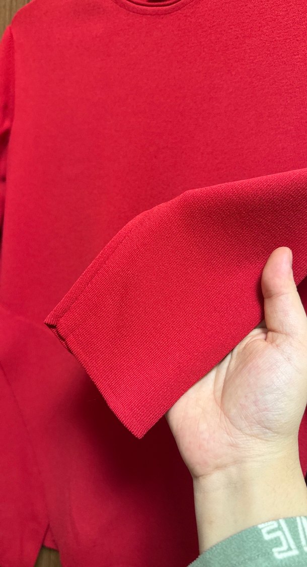 Kadın Kırmızı Uzun Kollu Midi Kazak - Görsel 4