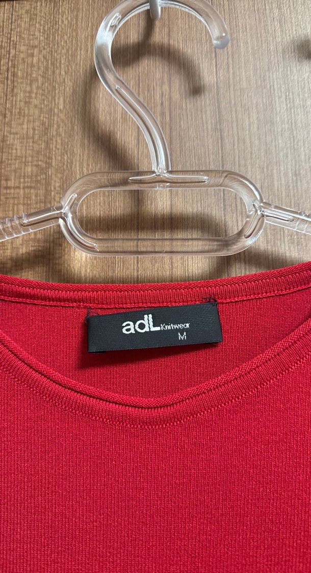 Kadın Kırmızı Uzun Kollu Midi Kazak - Görsel 5