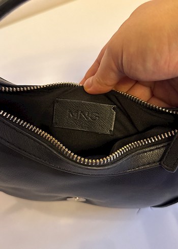 Siyah Deri Tokalı Kadın Çanta - Görsel 5