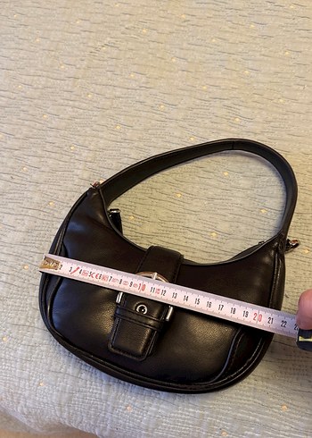 Siyah Deri Tokalı Kadın Çanta - Görsel 8