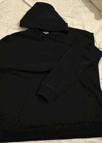 Siyah Kadın Kapüşonlu Sweatshirt