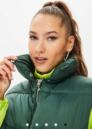 Jack & Jones Jxellie Puffer Vest Kadın Yeşil Yelek Kadın - Görsel 8