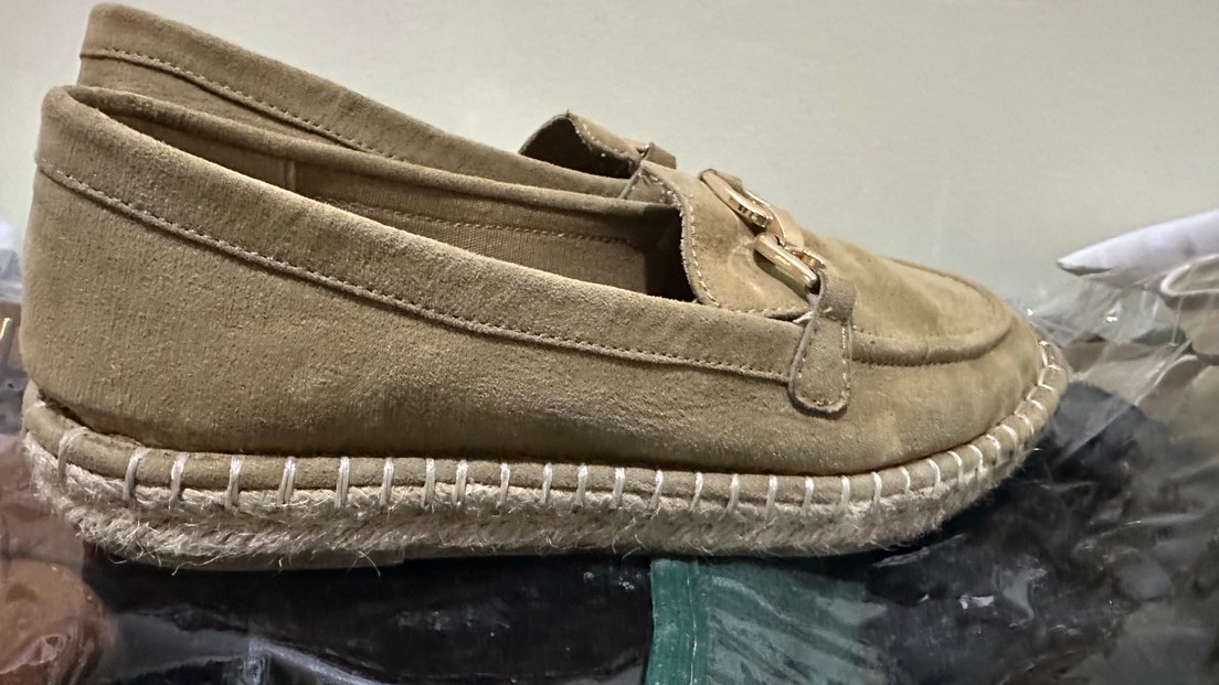 Bej Süet Tokalı Platform Topuklu Kadın Espadril - Görsel 3