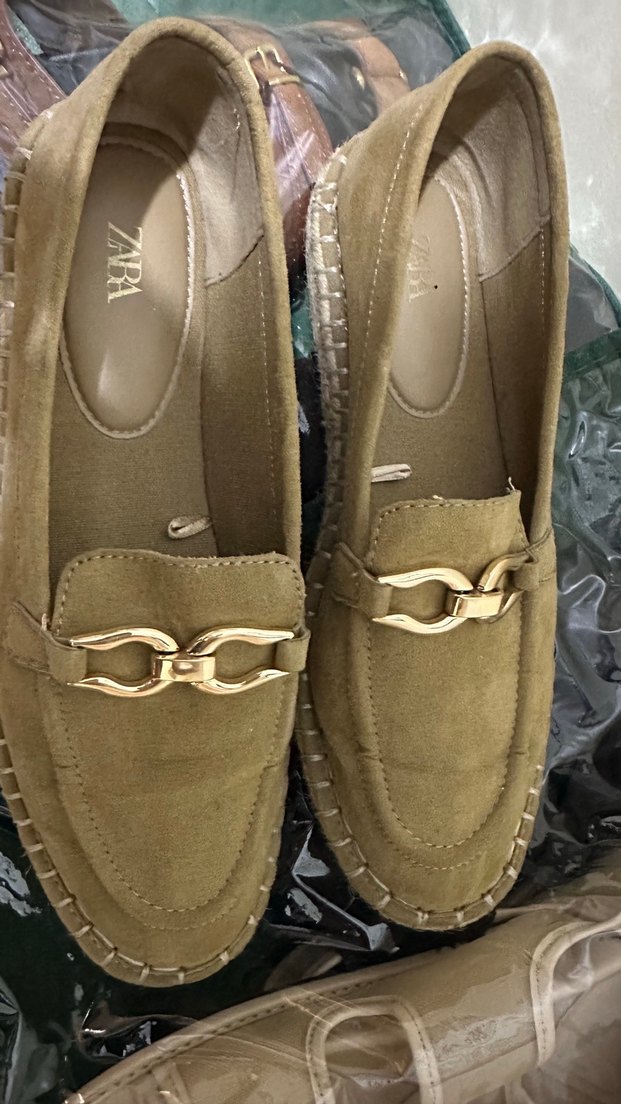 Bej Süet Tokalı Platform Topuklu Kadın Espadril - Görsel 2