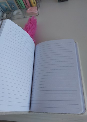  Beden Pembe Kulaklı Peluş Tavşan not defteri günlük