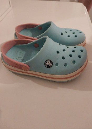 28 Beden Crocs kız Çocuk Mavi Bantlı Terlik