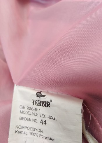 xl Beden pembe Renk Pembe Çizgili Midi trençkot