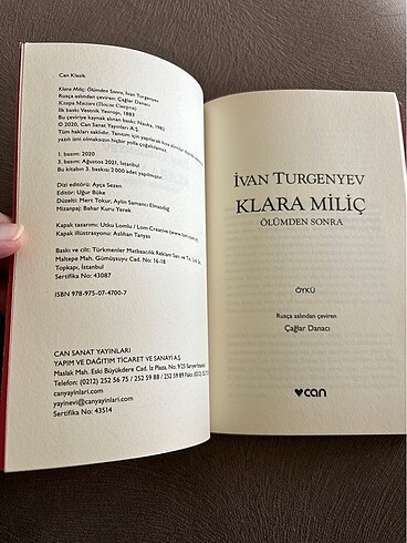  Beden Ivan Turgenyev - Klara Miliç