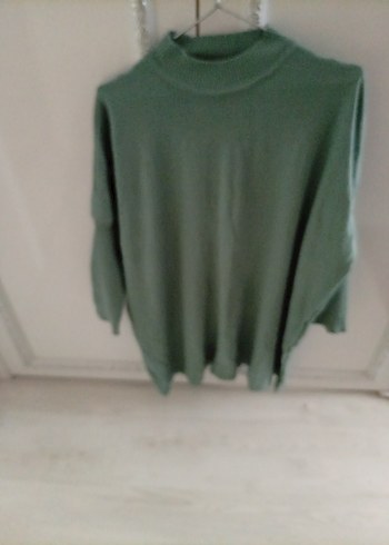 Kadın Yeşil Balıkçı Yaka Örgü Triko - Görsel 2