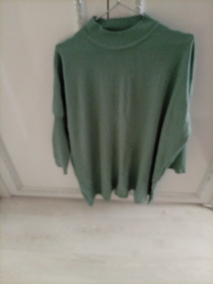 Kadın Yeşil Balıkçı Yaka Örgü Triko - Görsel 2