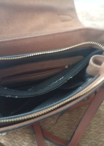 Bej Süet Tokalı Kadın Çanta - Görsel 4