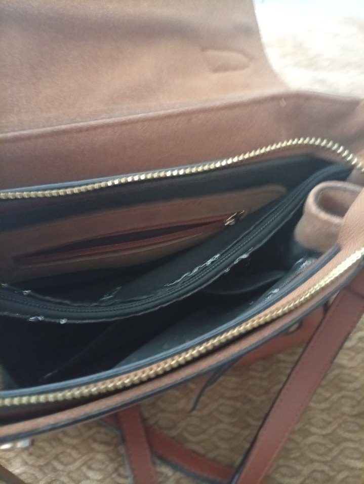 Bej Süet Tokalı Kadın Çanta - Görsel 4