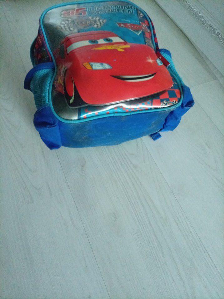 Renkli Lightning McQueen Çocuk Okul Çantası - Görsel 3