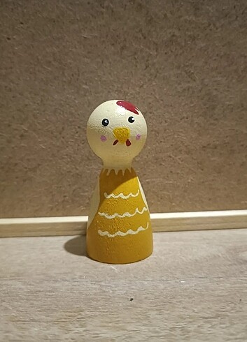 Beden Renk Ahşap oyuncak hayvanlar peg bebek