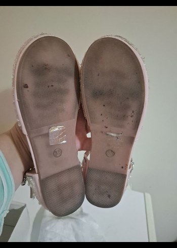 Pembe Kız Çocuk Babet - Tokalı, Desenli - Görsel 3