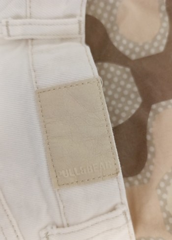 Beyaz Kadın Mini Denim Şort - Görsel 3