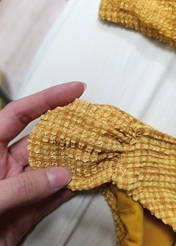 Sarı Bohem Düğmeli Bikini - Görsel 3