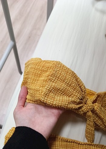 Sarı Bohem Düğmeli Bikini - Görsel 5