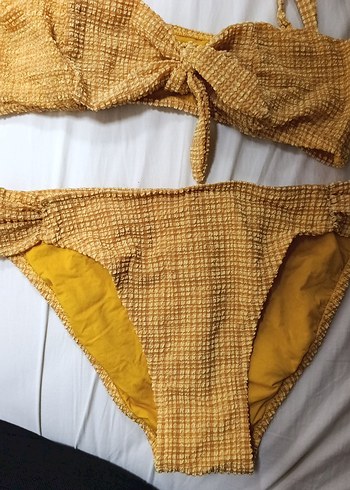 Sarı Bohem Düğmeli Bikini - Görsel 2