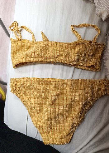 Sarı Bohem Düğmeli Bikini - Görsel 6