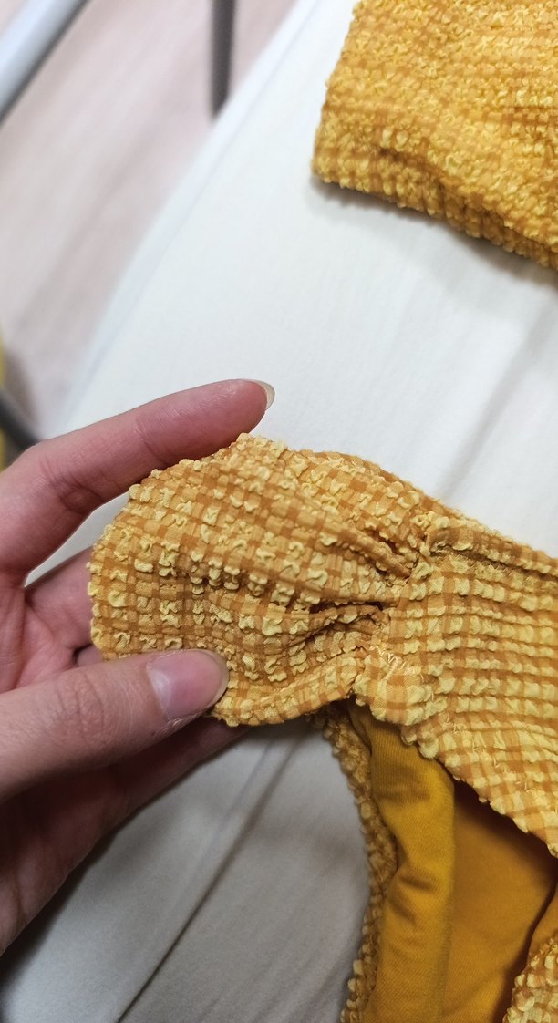 Sarı Bohem Düğmeli Bikini - Görsel 3