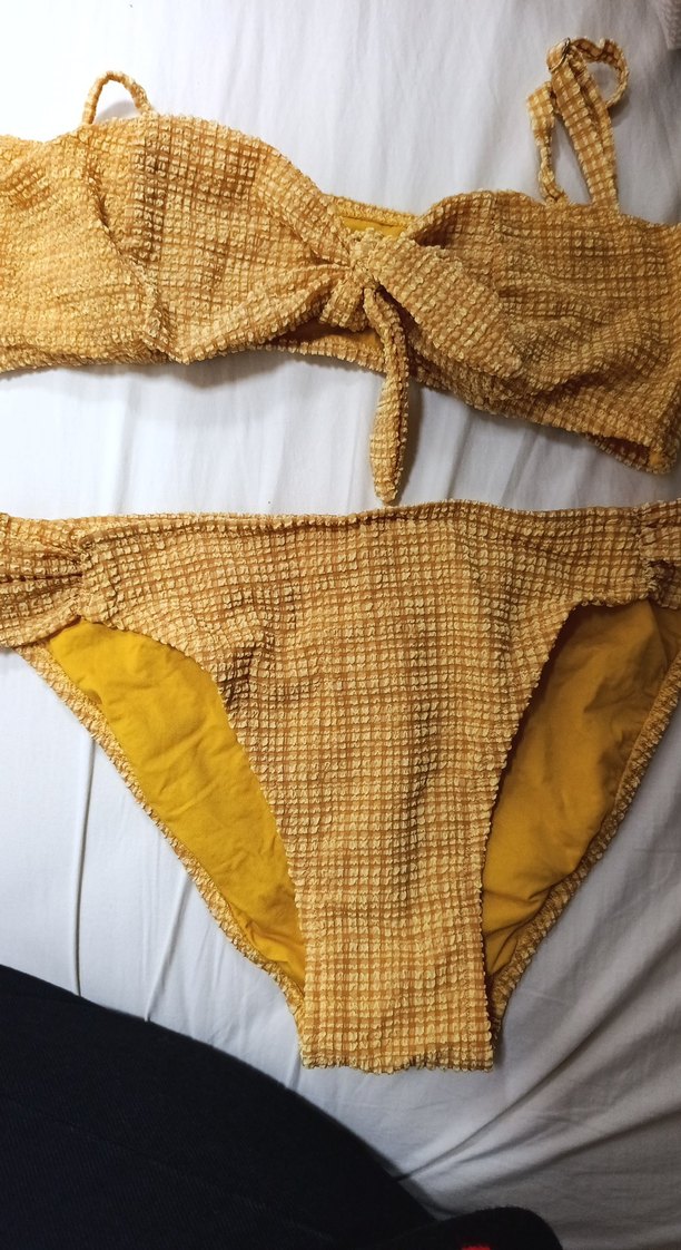 Sarı Bohem Düğmeli Bikini - Görsel 2