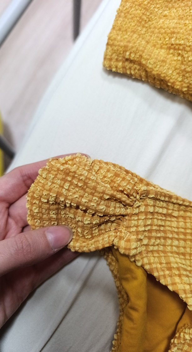 Sarı Bohem Düğmeli Bikini - Görsel 4