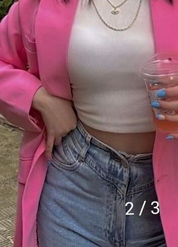 m Beden pembe Renk Zara blazer ceket