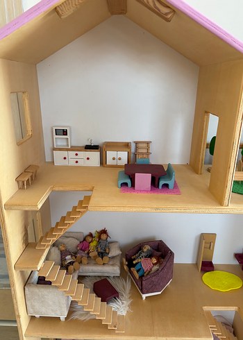 Pembe Ahşap Oyun Evi - Görsel 3