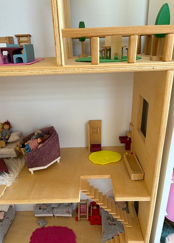 Pembe Ahşap Oyun Evi - Görsel 4