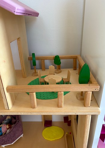 Pembe Ahşap Oyun Evi - Görsel 7