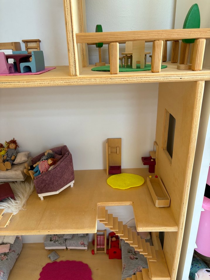 Pembe Ahşap Oyun Evi - Görsel 4