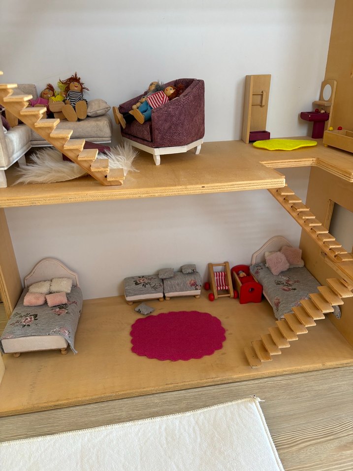 Pembe Ahşap Oyun Evi - Görsel 5