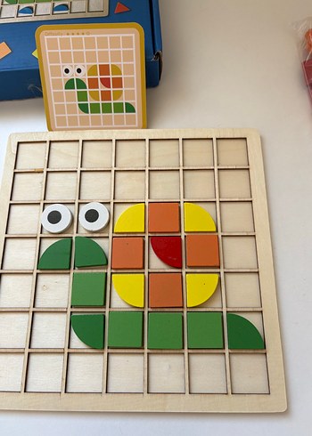 Beden 120 Parça Ahşap Mozaik Puzzle Blokları
