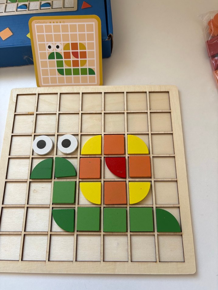 120 Parça Ahşap Mozaik Puzzle Blokları - Görsel 5