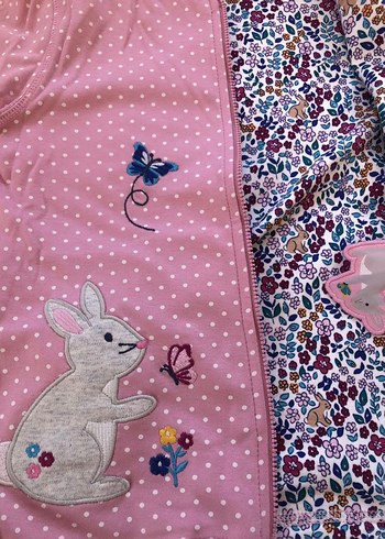 Kız Çocuk Pembe Kapüşonlu Fermuarlı Yağmurluk - Görsel 5